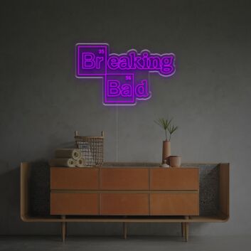 Brighten up your Home, Bar, or Fan Cave with the Iconic Breaking Bad LED Neon Sign.