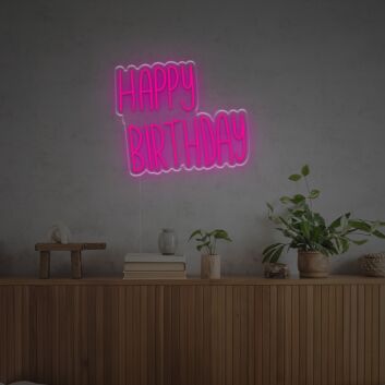 Elevate Celebrations at Home, Office, and Beyond with the Happy Birthday For Family LED Neon Sign.