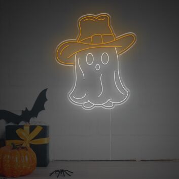 Brighten up Your Western Themed Décor, Parties & Bars with the Cowboy Ghost LED Neon Sign.