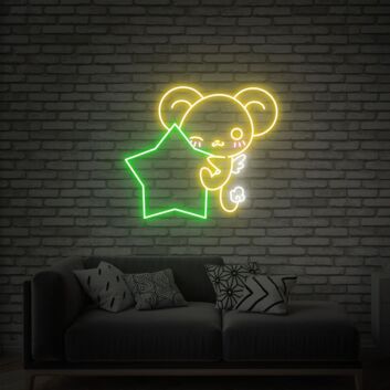 Brighten Up Your Space: Anime Sakura Magical Kero Neon Sign Star Neon Sign for Home Decor, Office Ambiance, and Storefront Charm.