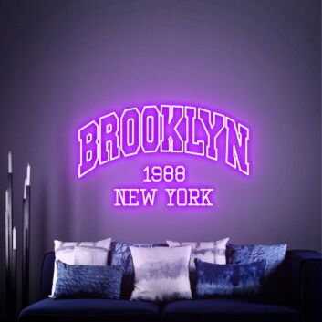 Elevate Your Space: Turn Your Office, Home, or Bar into a Vibrant New York Scene with the Brooklyn 1988 New York Neon Sign Led Neon Light - The Perfect Skyline Gift and Decor.