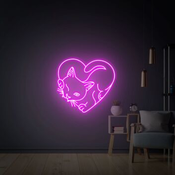 Elevate Your Spaces: Cat Neon Sign Art Decor for a Whimsical Touch in Home, Office, Cafes, and Birthday Celebrations