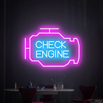 Check Engine Warning LED Neon Sign