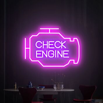 Check Engine Warning LED Neon Sign
