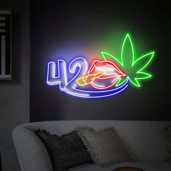 Enhance Your Space: The Perfect Cigarette Neon Sign Marijuana Neon Sign Joint Wall Art Lips Led Sign for Bars, Lounges, and Chic Home Decor