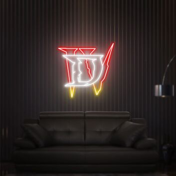 Brighten Your Gaming Space and Home with the Diablo Neon Sign: Perfect for Game Rooms, Office Decor, and Themed Parties