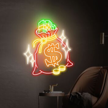 Brighten Up Your Game Room, Office, or Store with the Versatile Dollar Money Neon Light Decor for a Unique Ambiance.
