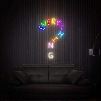 Brighten Your Space: Everything Neon Sign Light for Office, Living Room, Weddings, and Parties Interior Design Enhancement.