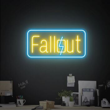 Brighten Your Gaming Sanctuary: Fallout Neon Sign Size and Color Neon Lights for Game Room, Office, and Home Decor Enhancement