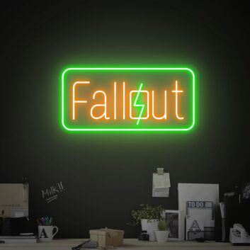 Brighten Your Gaming Sanctuary: Fallout Neon Sign Size and Color Neon Lights for Game Room, Office, and Home Decor Enhancement