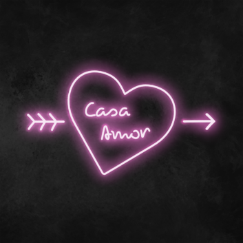 Customize Casa Amor Heart Neon Sign