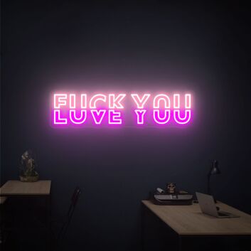 Brighten Up Your Bedroom, Bar, or Wedding with the Fuck You Or Love You Neon Sign - A Versatile Decor for Any Setting!