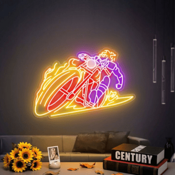 Elevate Your Space with Versatile Ghost Rider Neon Sign: Perfect for Game Rooms, Bars, and Home Office Decor.
