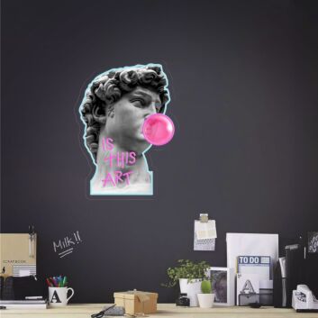 Elevate Your Space: Is This Art Neon Sign Aesthetic Led Uv Neon Sign Neon Lights Wall Decor for Trendy Home, Office, and Bar Ambiance