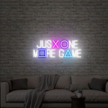 Brighten Up Your Gaming Sanctuary and Add a Playful Ambiance to Parties with the Just One More Game Neon Sign - Perfect for Bedrooms, Game Rooms, and Kid-Friendly Spaces!