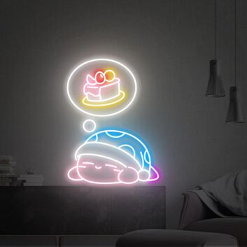 Enhance Your Space: Kirby Neon Sign - Perfect for Gaming Rooms, Anime-Themed Parties, and Unique Bedroom Ambiance
