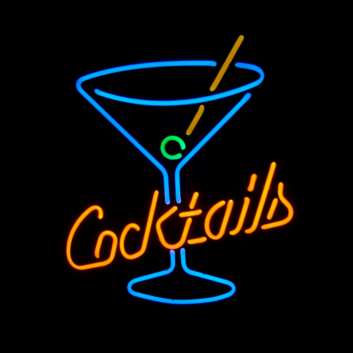 Customize Cocktail Glass Neon Sign