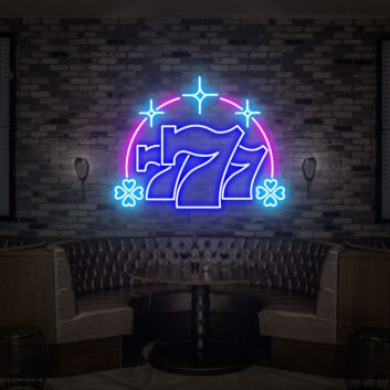 777 Slot Machine LED Neon Sign