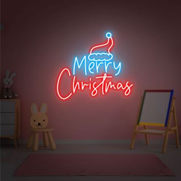 Brighten Your Festive Celebrations: Merry Christmas Neon Sign Led Sign for Enchanting Home, Office, and Store Display this Christmas Eve.