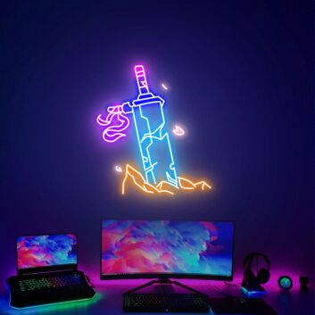 Brighten Your Living Space or Gaming Den with Mountain Sword Art Neon Sign – A Perfect Gift for Sword Enthusiasts and a Unique Addition to Bars, Stores, or Themed Weddings.