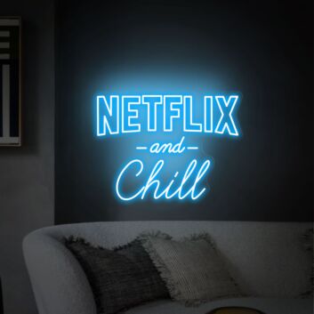Enhance Your Entertainment Space with the Netflix And Chill Neon Sign: Perfect for Home Theaters, Game Rooms, and Cozy Date Nights.
