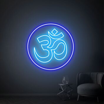Elevate Your Yoga Studio or Meditation Space with the Om Symbol Emoji Neon Sign Yoga Neon Wall Decoration.