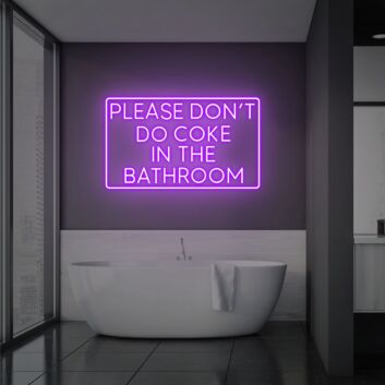 Brighten Your Bathroom and Bar: Please Don't Do Coke In The Bathroom Neon Sign - Perfect for Home Decor, Parties, and Cool Office Spaces.
