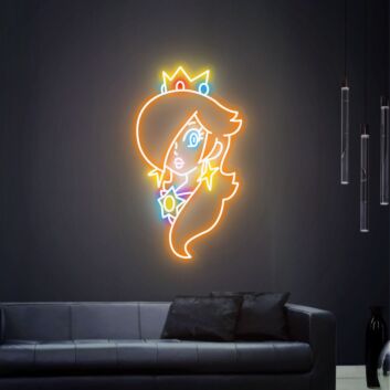 Brighten Up Your Gaming Haven and Celebrate in Style with the Rosalina Neon Sign Super Mario Neon Lights, Perfect for Game Room Wall Decor, Home Bars, and Birthday Bash Ambiance.