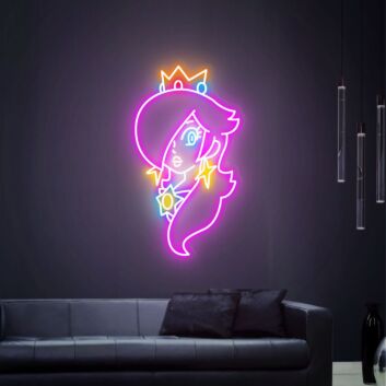 Brighten Up Your Gaming Haven and Celebrate in Style with the Rosalina Neon Sign Super Mario Neon Lights, Perfect for Game Room Wall Decor, Home Bars, and Birthday Bash Ambiance.
