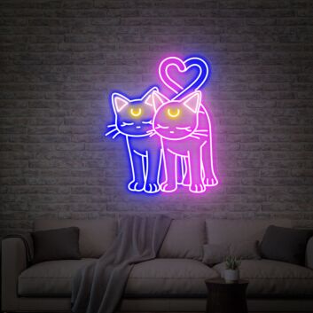 Light Up Your Gamer Girl Zone, Anime Hangout, or Party Space with Sailor Or Moon Luna Cat Led Neon Sign Anime Neon Lights.