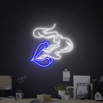 Elevate Your Space: Smoking Lips Neon Sign Cannabis Cigar Neon Light for Bars, Man Caves, and Chill Rooms.