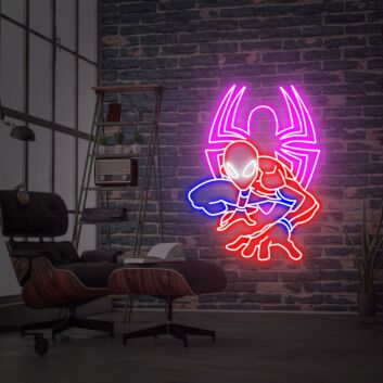 Brighten Your Child&#039;s Bedroom or Themed Birthday Bash with Spiderman Neon Sign Spiderman Neon Superhero Decor Kids Room Wall Art Spiderman Gifts