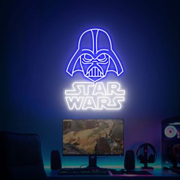 Bring the Force to Your Space: Starwars Neon Sign Size and Color, Perfect for Game Rooms, Home Cinemas, and Theme Parties Decor.