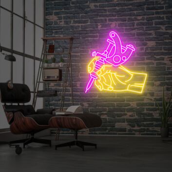 Brighten Your Studio, Bar, or Retail Space with the Tattoo Artist Neon Sign for Captivating Decor.