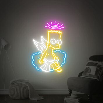 Brighten Up Your Bar, Games Room, or Teen's Bedroom with The Simpsons Neon Sign Bart Decor!