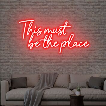 Brighten Up Your Home, Office, or Party Ambiance with the "This Must Be The Place" Neon Sign Decor