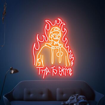 Brighten Your Space with Time To Shine Neon Sign: Perfect for Game Room, Bars, Stores, and Home Decor Ambiance.