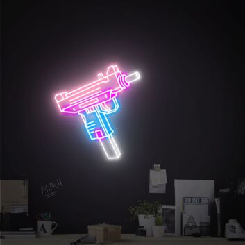 Transform your space into a vibrant oasis for parties, home bars, or gamer rooms with the Uzi Arm Led Neon Sign.