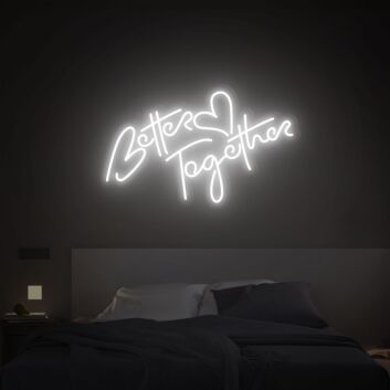 Brighten Your Special Day and Home: Wedding Neon Sign Better Together Neon Sign for Enchanting Weddings, Romantic Home Decor, and Memorable Parties.
