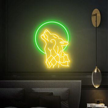 Bring the Wild into Your Space: Wolf Wall Art Wolf Head Neon Light Handmade Neon Sign for Home Decor, Bars, and Themed Events