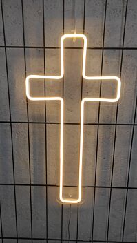 Brighten Your Spiritual Space: Cross Neon Sign Jesus Neon Christian Cross Wall Art Perfect for Home, Office, Worship Areas, and Special Celebrations.
