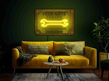 Enhance Your Man Cave, Storefront or Wedding with Customized Ambiance using the Garage Neon Sign - Perfect as Your Name Garage Sign, Dad's Garage Tribute, or Unique Wall Decor.