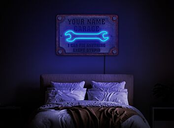 Enhance Your Man Cave, Storefront or Wedding with Customized Ambiance using the Garage Neon Sign - Perfect as Your Name Garage Sign, Dad&#039;s Garage Tribute, or Unique Wall Decor.