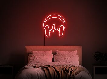 Brighten Your Space: Headphone LED Sign Music Neon Sign - Perfect for Home Decor, Office Vibes, Stores, Bars, and Wedding Parties.