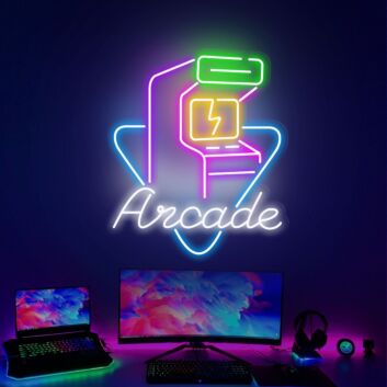 Revamp Your Entertainment Space: Arcade Game Room Party Light Neon Bar Sign - Perfect for Bars, Man Caves, and Birthday Celebrations