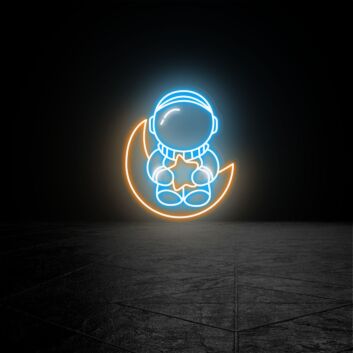 Brighten Your Space with Baby Astronaut Led Neon Sign for Home Decor, Parties, and More