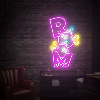 Brighten Your Celebrations and Spaces: Boom Led Neon Sign for Weddings, Bars, Office, and Home Wall Art Decor.