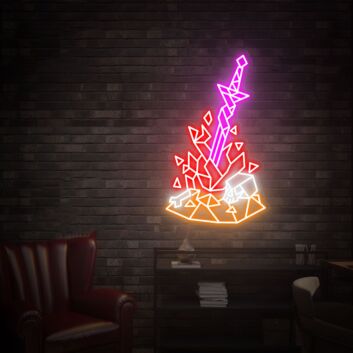 Brighten Your Gaming Space or Man Cave with Dark Souls Art Led Neon Sign Dark Souls Wall Art Christmas Gift - Perfect for Home Decor, Office, and Themed Parties.