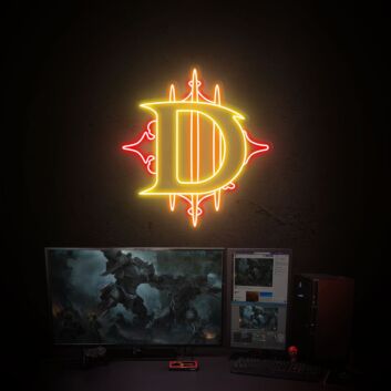 Enhance Your Gaming Sanctuary or Bar Ambiance with Diablo 3 Led Neon Sign Diablo Art Gaming Room Decor.