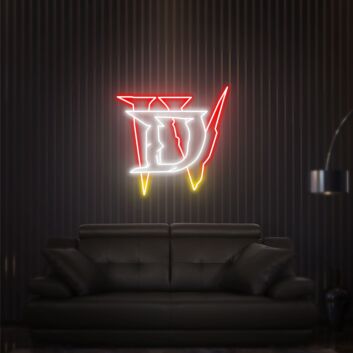 Brighten Up Your Gaming Space or Man Cave with Diablo 4 Led Neon Sign Diablo Art Wall Art Gaming Room Decor.